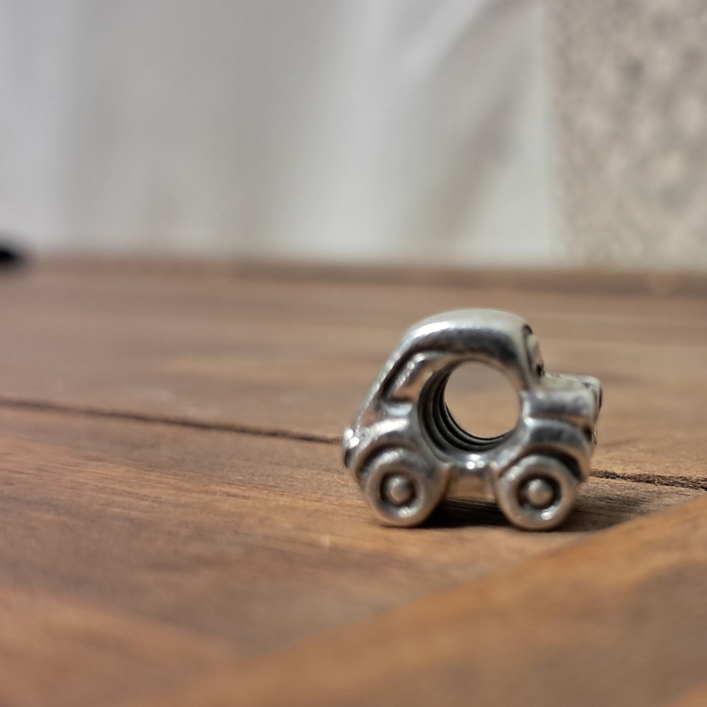 Pandora 925 Sterling Silver "Car" Charm" With Rhinestone Headlights